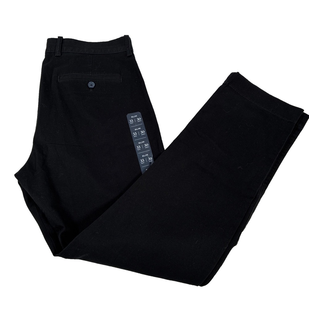 New Mens J. Crew Slim Fit Chino Pants Size 33x30 Flex NWT Black